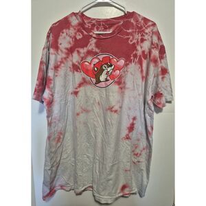Bucees T-Shirt Valentines Day Road to My Heart Beaver Nuggets Tie Dye SZ 3XL